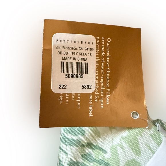 Pottery Barn Outdoor Accent Pillows – Butterfly Print (Set of 2) - Picture 3 of 4